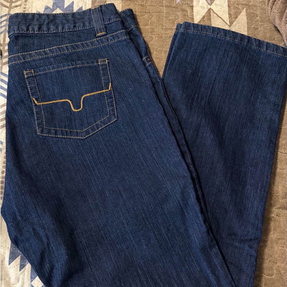 Kimes Ranch Betty Dark Blue Straight Leg Jeans